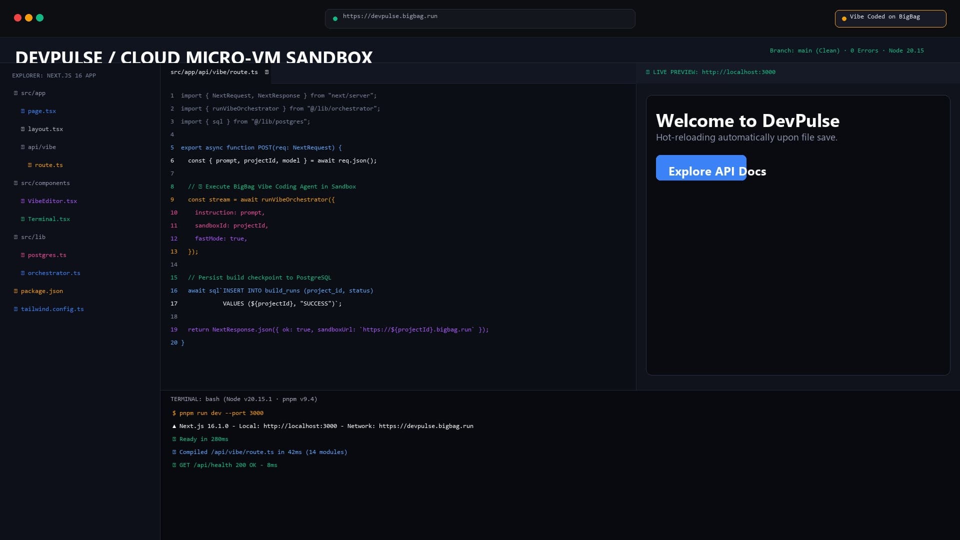 DevPulse Cloud IDE